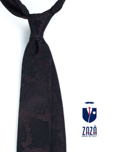 PYTHON Brown Jacquard Silk 3 Fold Tie